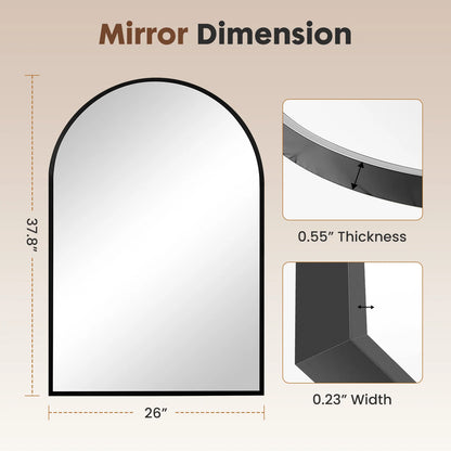 JHK 26"x38" Arched Metal Framed Mirrors