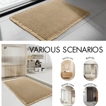 Super Absorbant Waffle Weave Bathroom Mat