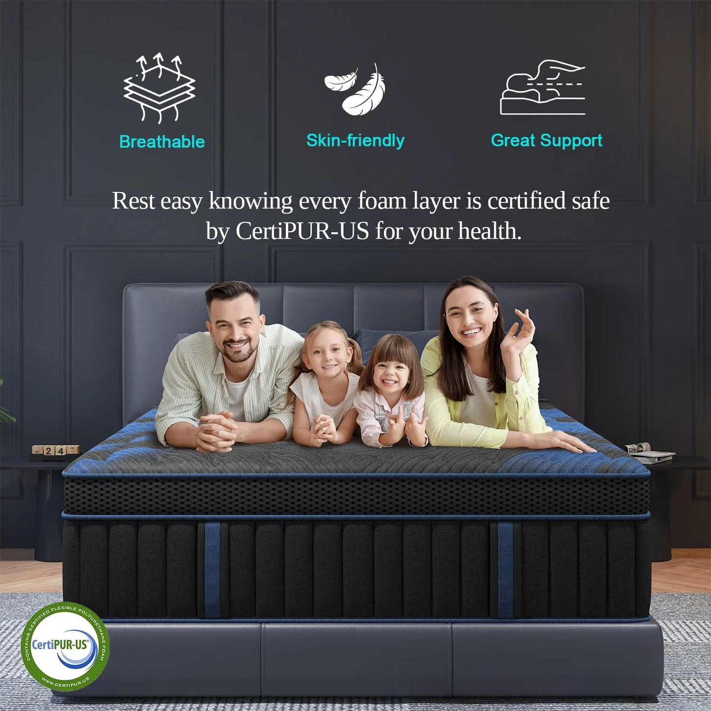 12" Gel Memory Foam Hybrid Pocket Spring Mattress