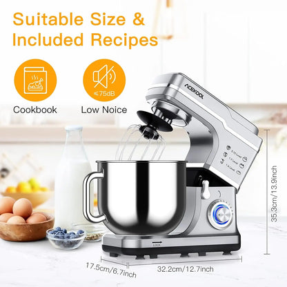 7.5QT 10-Speed 660W Tilt-Head Electric Food Mixer