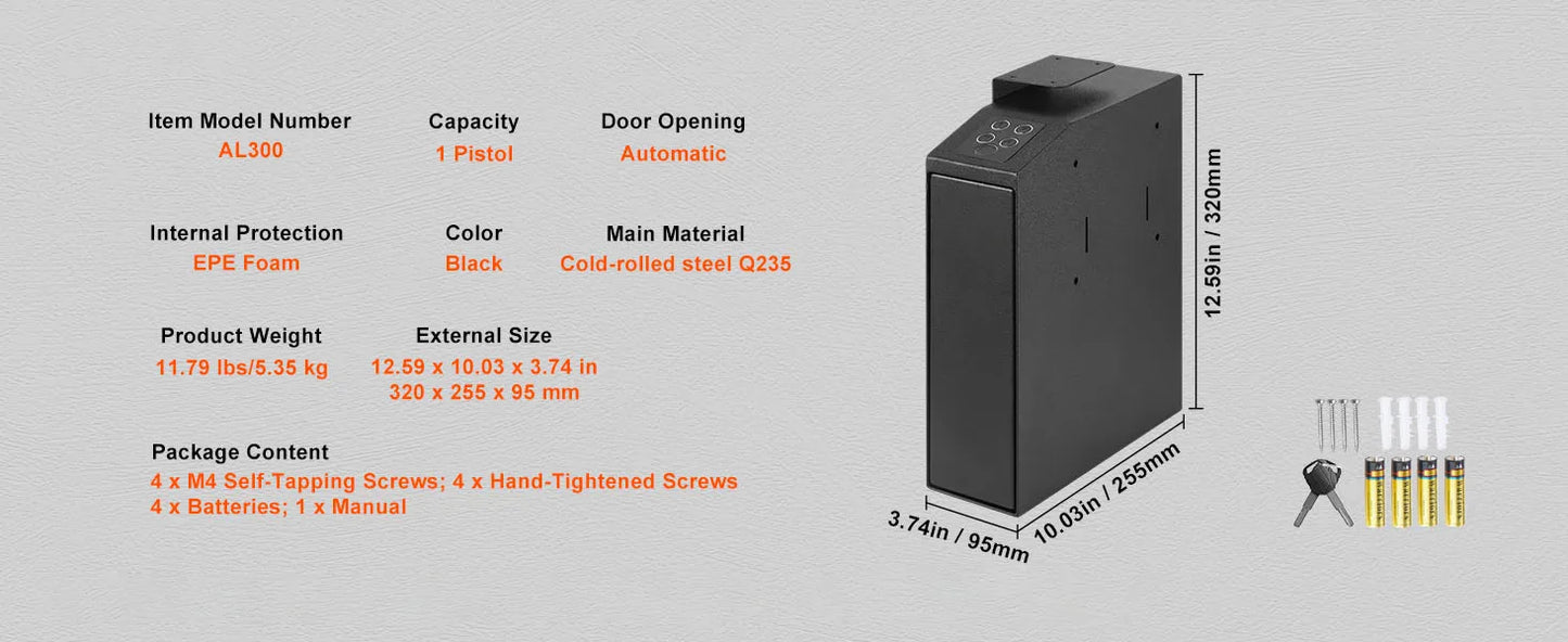 Gun Safe Steel Pistol Safe
