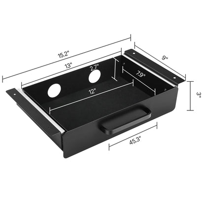 13in/22in Under Desk Slide Out Drawer