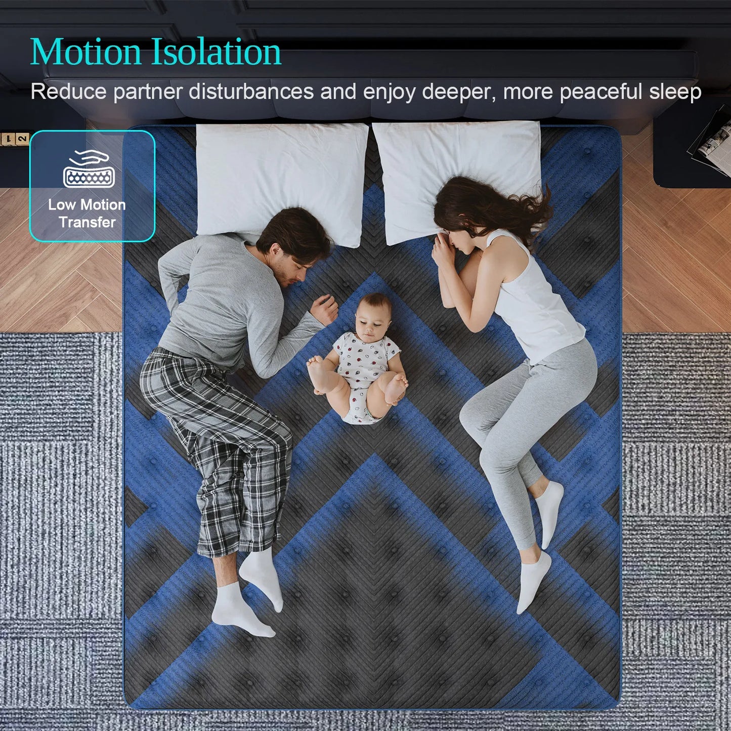12" Gel Memory Foam Hybrid Pocket Spring Mattress