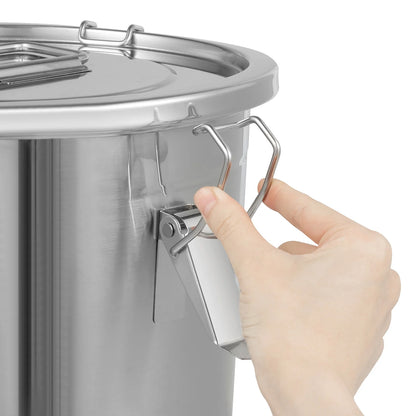 Bymaocar 12L 304 Stainless Steel Cereal Storage Container