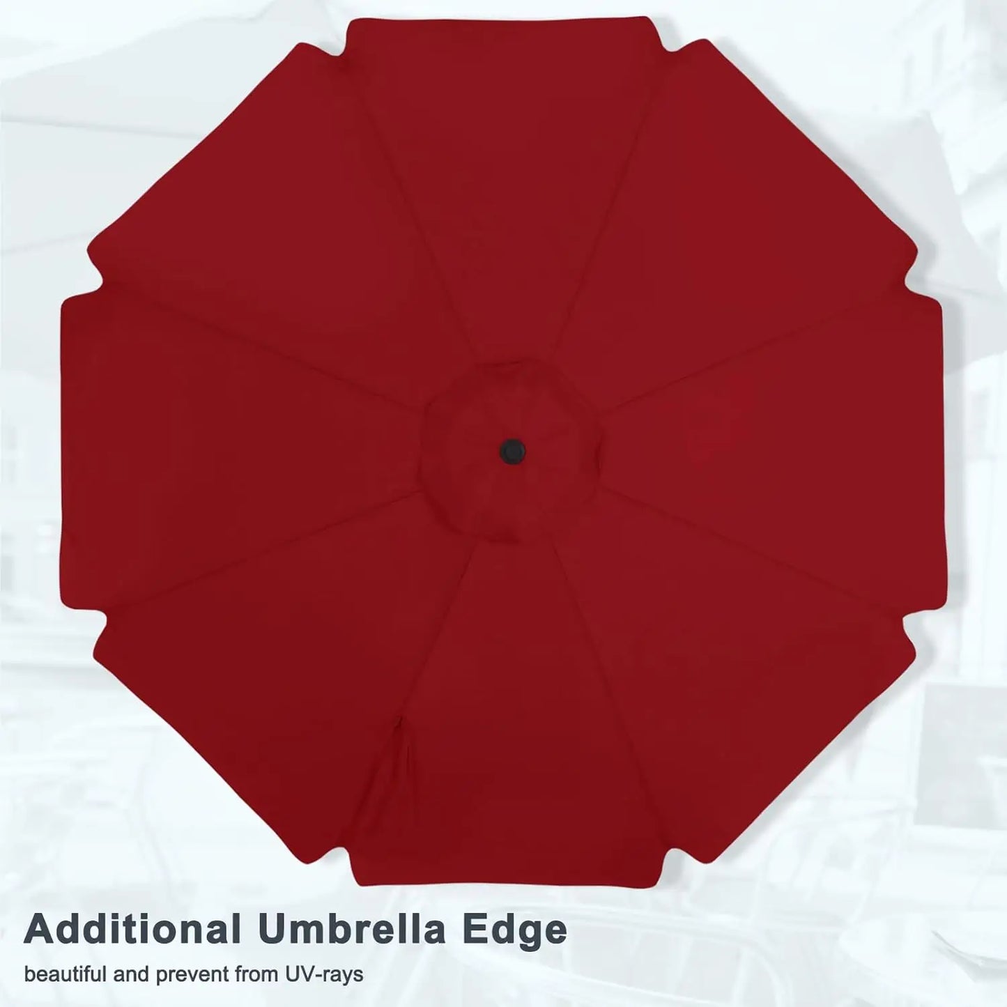 11ft Burgundy Patio Umbrella with Crank Tilt Design
