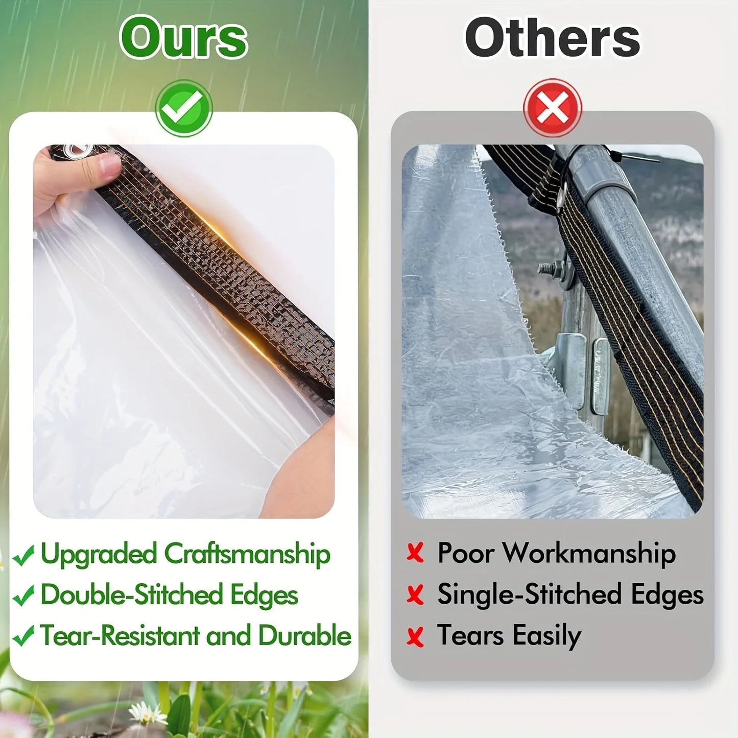 1 Thickened Transparent Waterproof Tarp