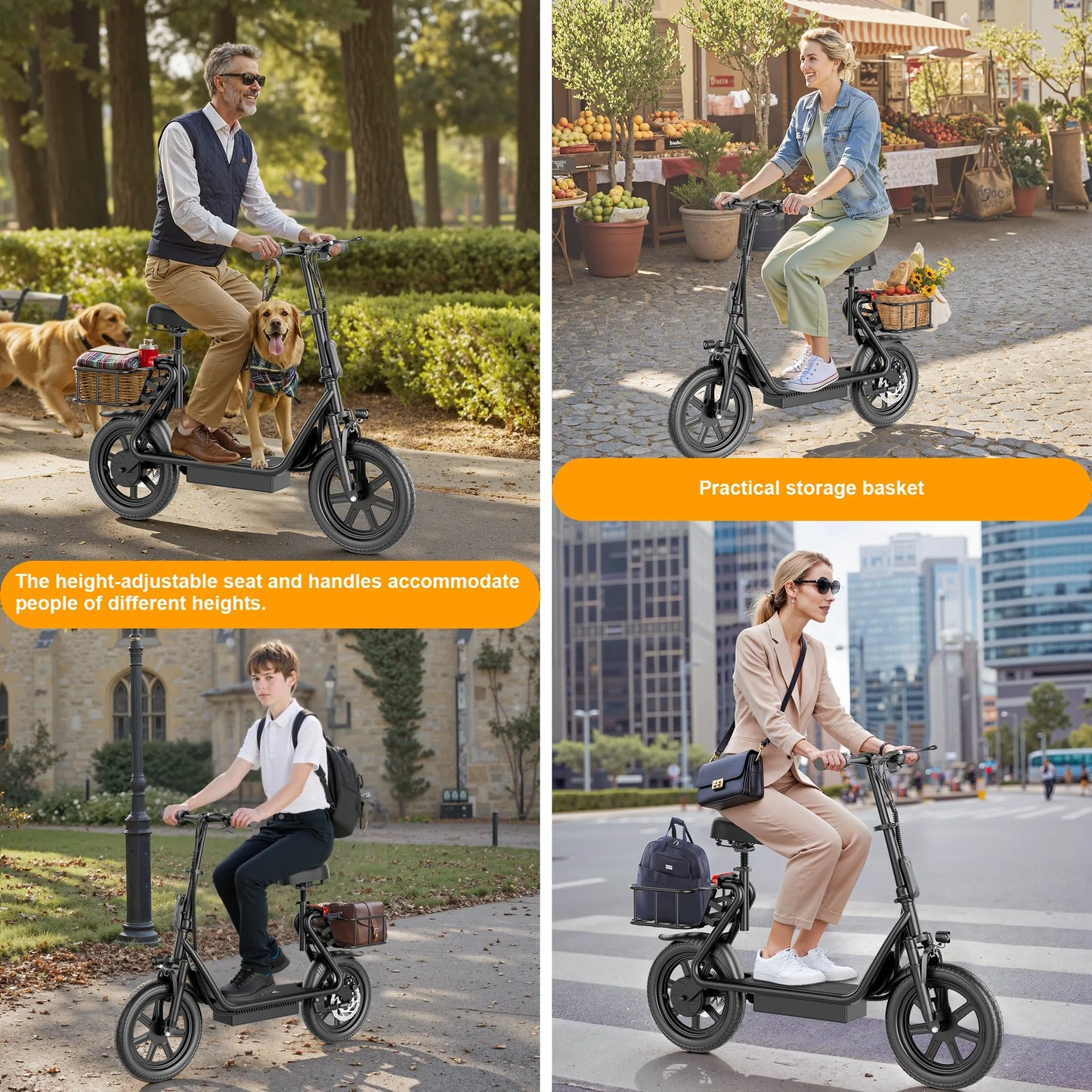 Electric Scooter for Adult, 20MPH Speed