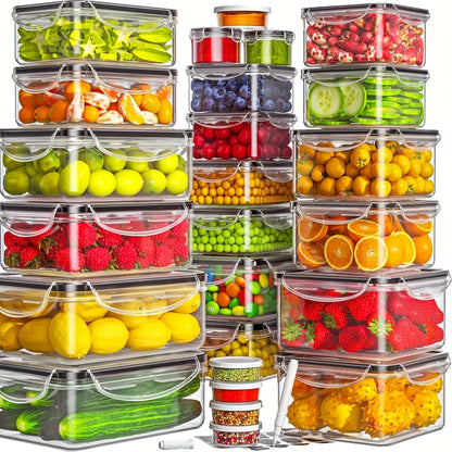 48Pcs Food Storage Set - 24 Airtight Containers/Lids