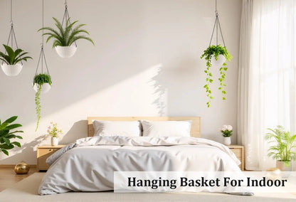 8 and 10 Inch Hanging Planters with Drainage Holes