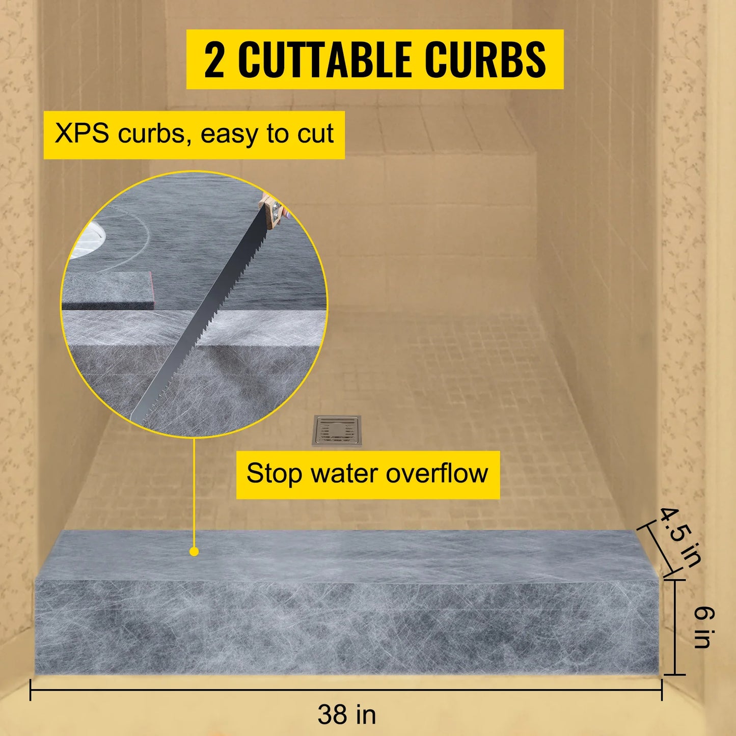 Waterproofing Shower Kit 38''x60"