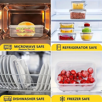 48Pcs Food Storage Set - 24 Airtight Containers/Lids