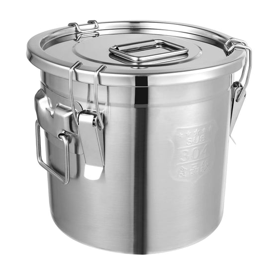 Bymaocar 12L 304 Stainless Steel Cereal Storage Container