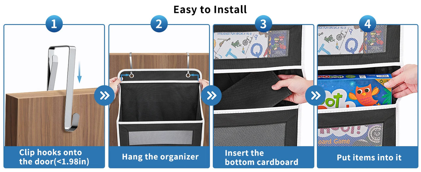 5-Shelf Hanging Storage Organizer - Behind Door