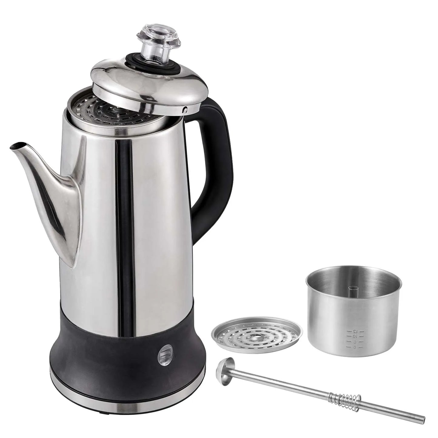 12-Cup Electric Coffee Pot Stainless Steel