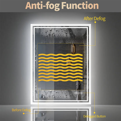 Illuminated LED Backlight Bathroom Mirror Frameless