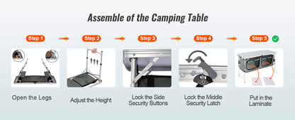 Camping Kitchen Table Quick Set-up