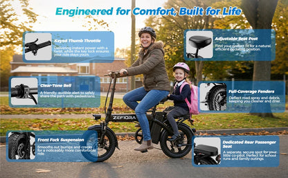New 500W Adult Folding Electric Bike