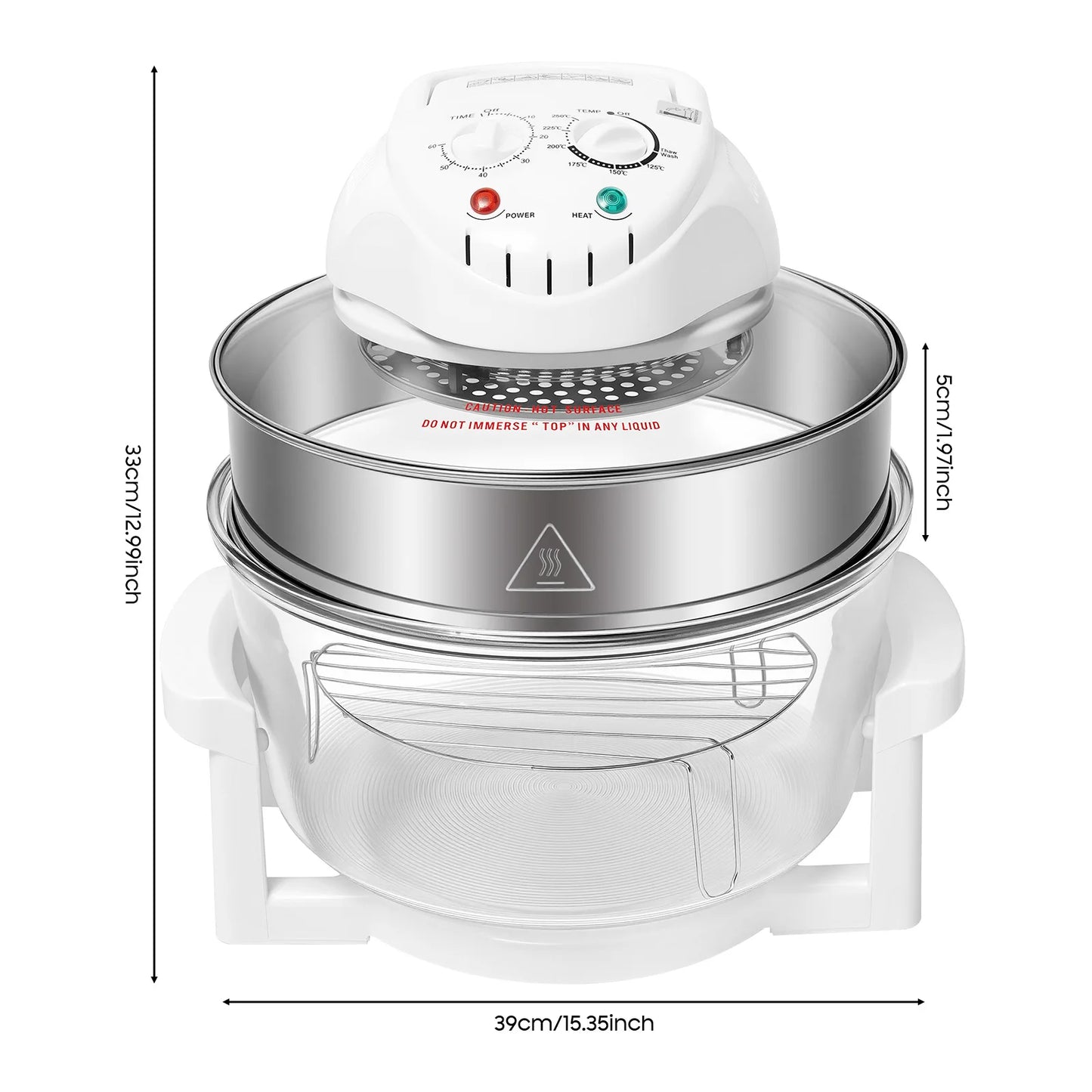 110V 17.96Qt Visual Air Fryer 1200-1400W