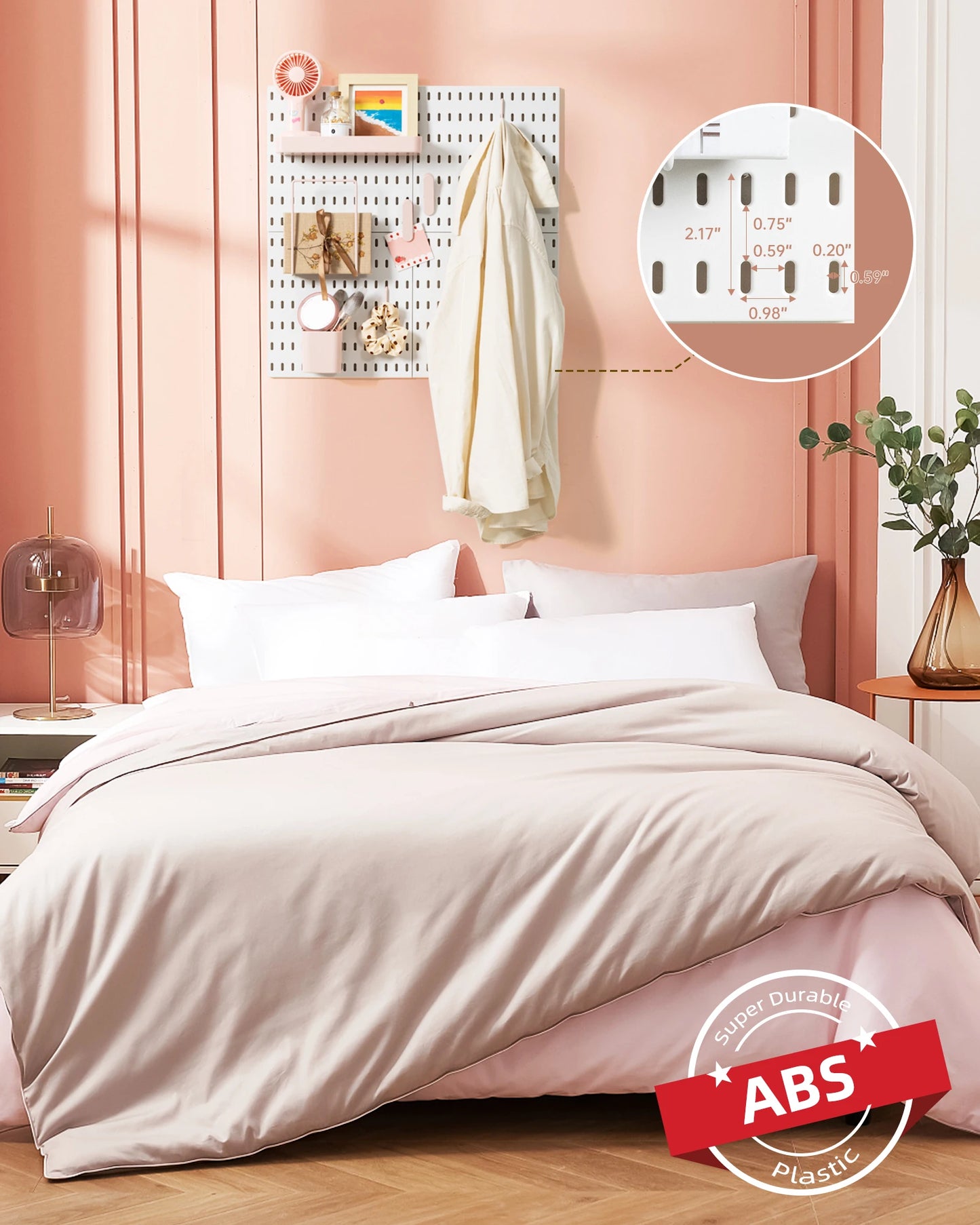 Deli Pink 4pcs Pegboard Combination Kits