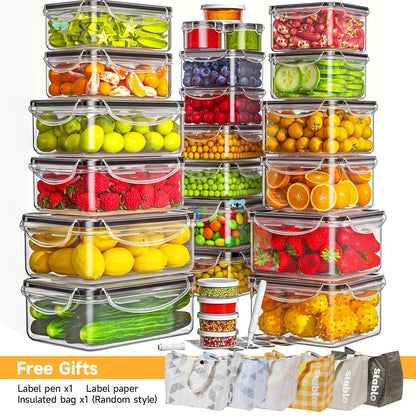 48Pcs Food Storage Set - 24 Airtight Containers/Lids