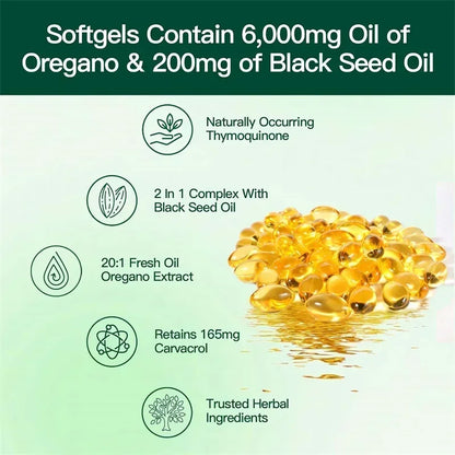 Oregano Oil Softgels  Digestive Aid Antioxidant 120count