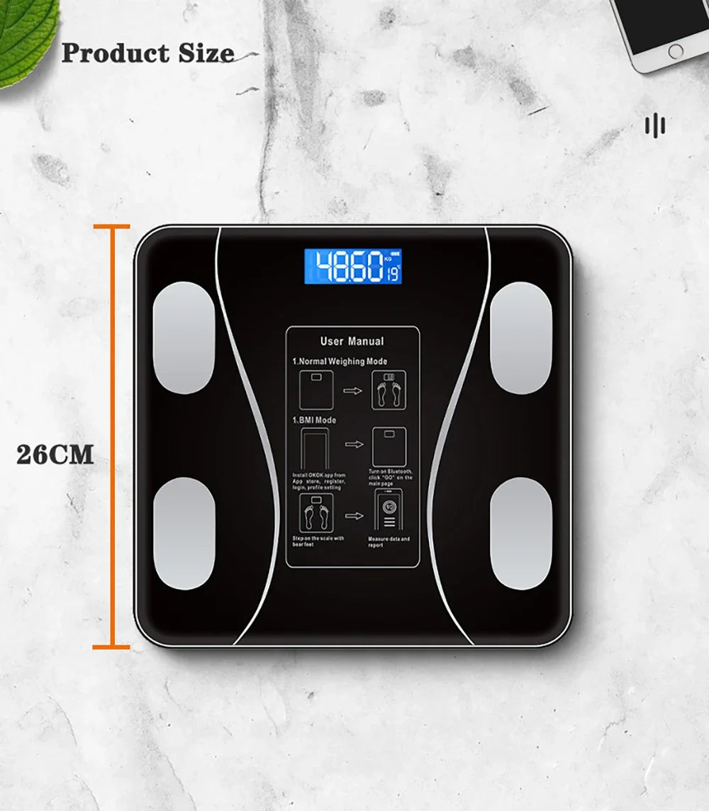 Body Fat Scale Smart Wireless Digital Bathroom Scale
