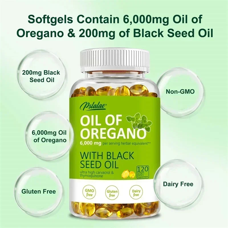 Oregano Oil Softgels  Digestive Aid Antioxidant 120count