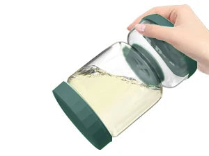 Glass Pickles Jar With Lids & Strainer