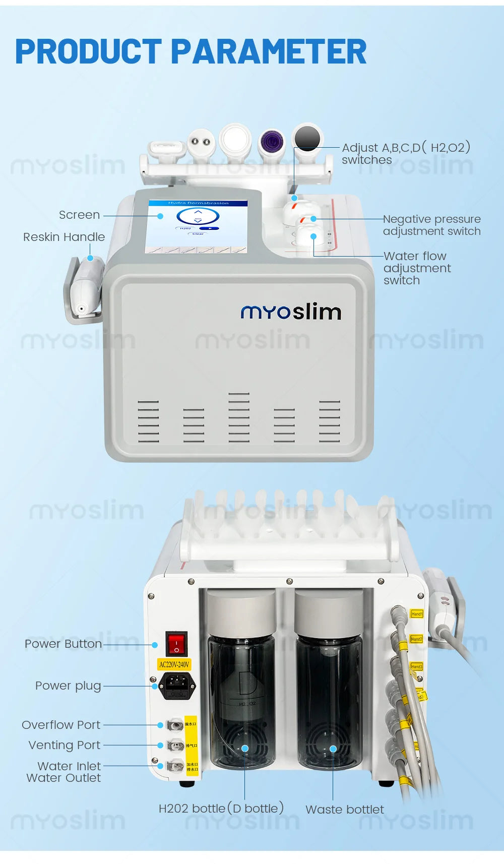 Portable 6-in-1 Hydro Machine Jet Peel Skin Care