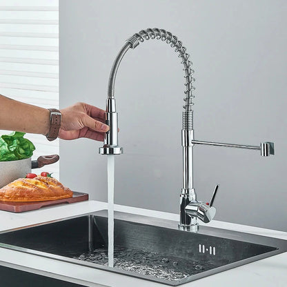 Spring Pull Down Kitchen Faucet Stream or Spray