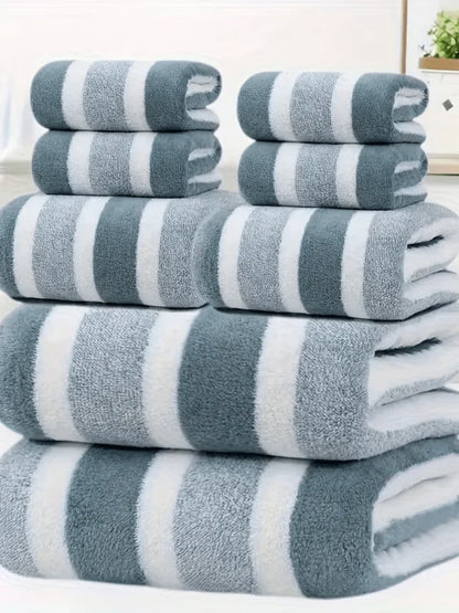 2pcs Luxury Coral Fleece Towel Set