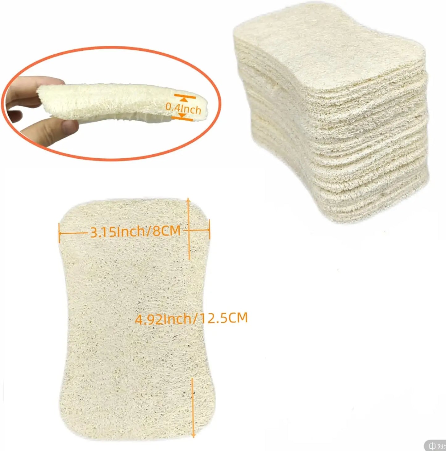 50 Pack Natural Loofah Dish Sponges