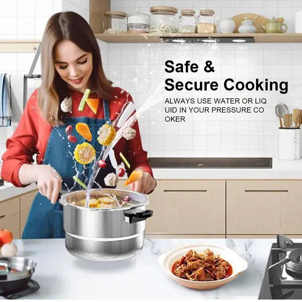 Small Pressure Cooker With Steaming Plate Household