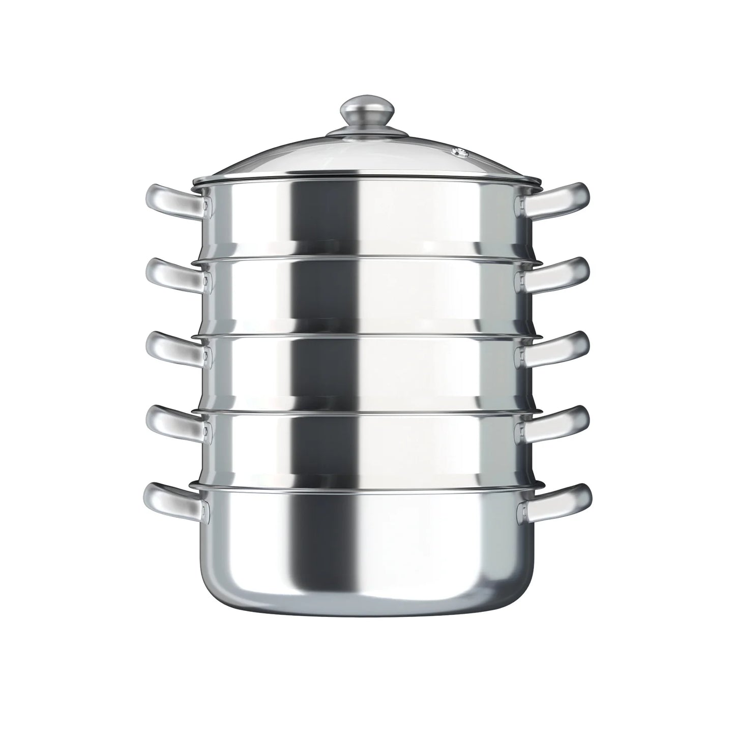 5 Tier  26/28/30/32cm Steamer With Glass Lid