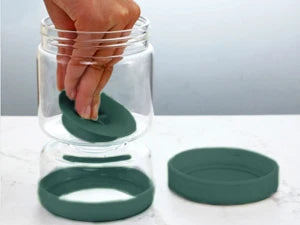 Glass Pickles Jar With Lids & Strainer