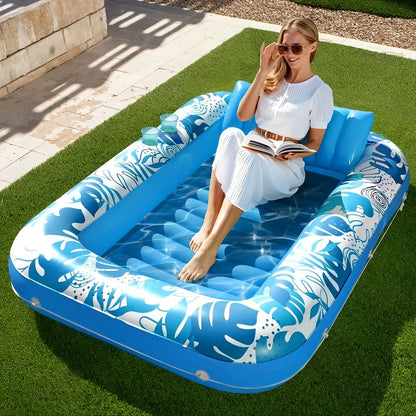 4 in 1 Suntan Tub Raft Floatie Inflatable Tanning Pool