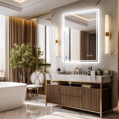Illuminated LED Backlight Bathroom Mirror Frameless