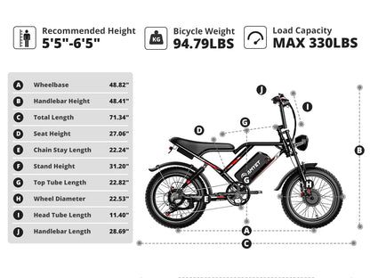 AMYET S8 Adults Electric Bike For Men 2000W