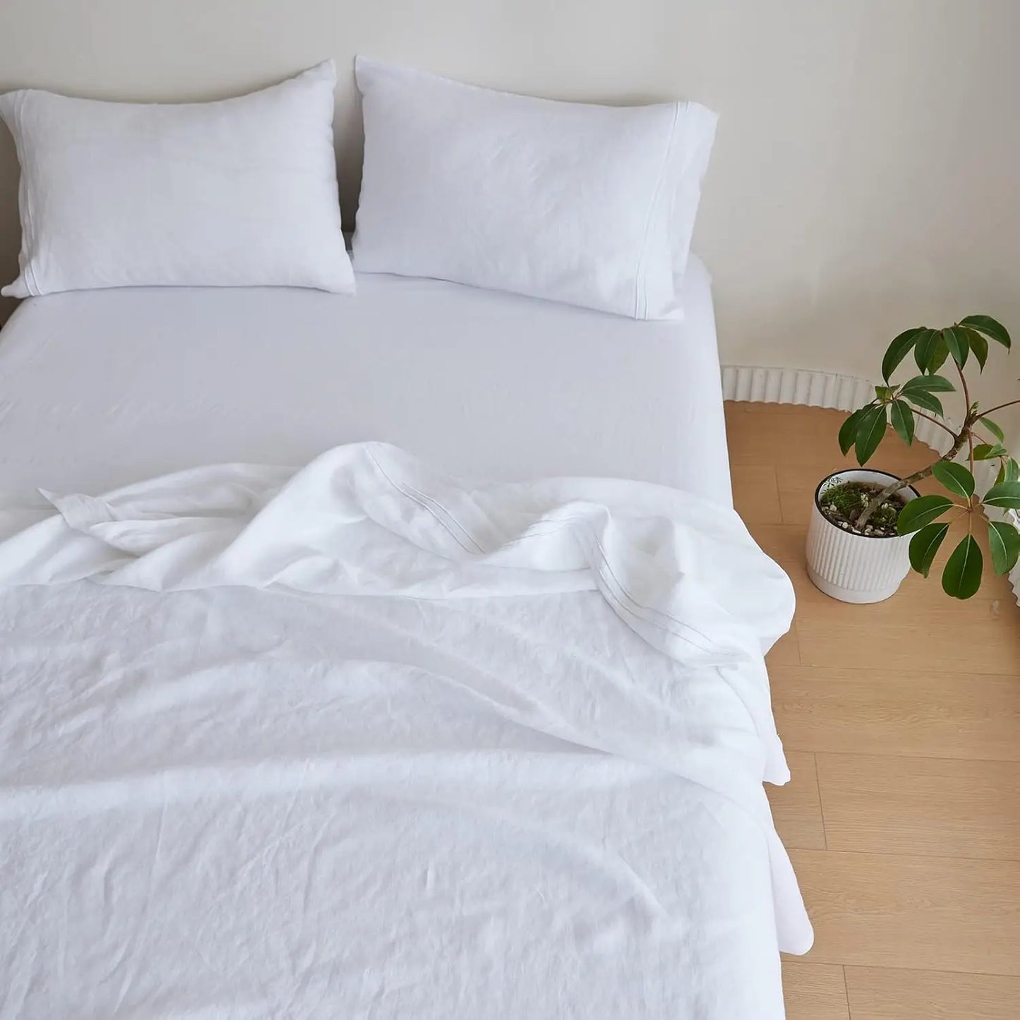 Simple&Opulence 3/4 Pcs 100% Bed Linen Sheet Set