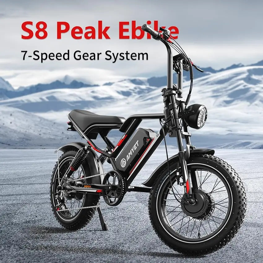 AMYET S8 Adults Electric Bike For Men 2000W