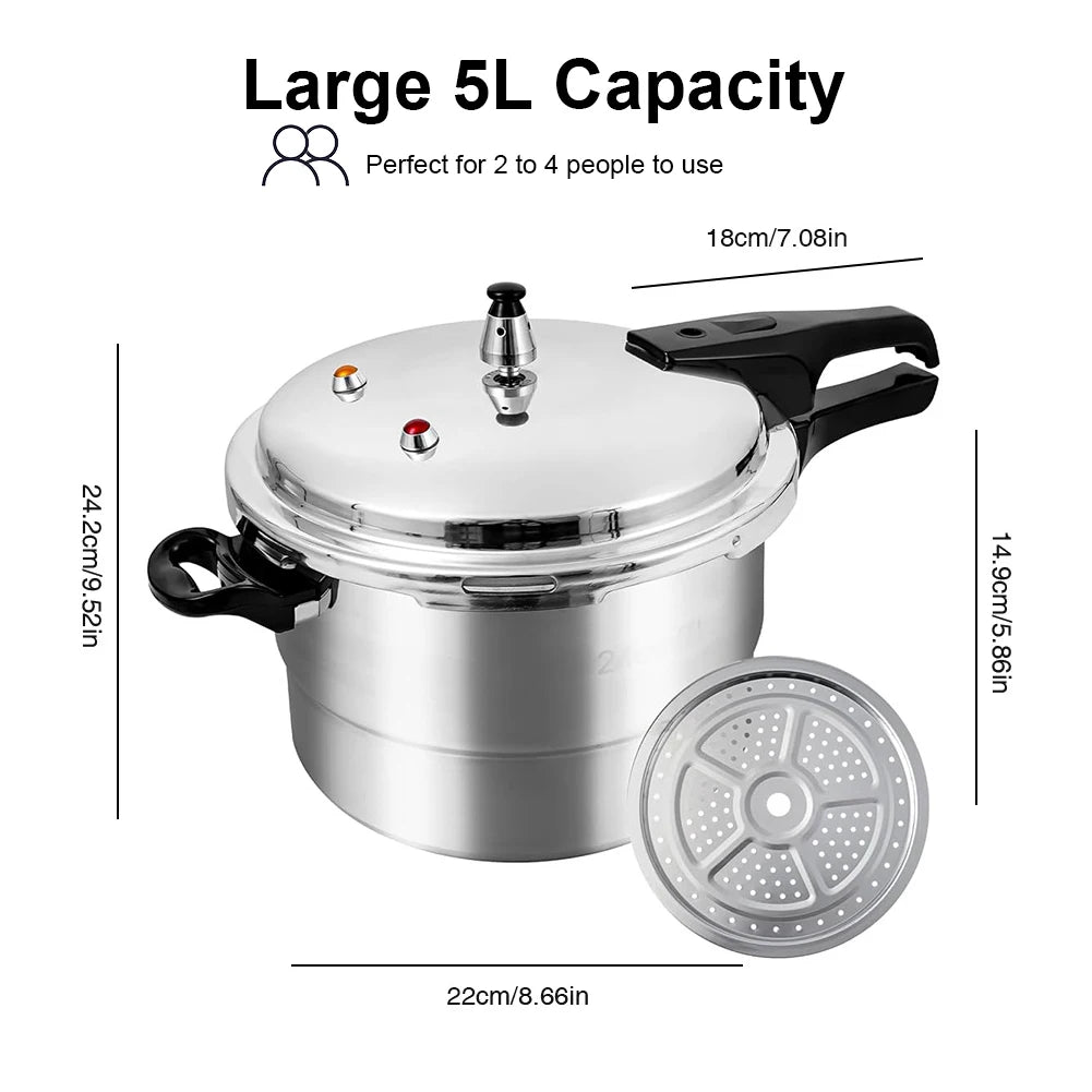 Small Pressure Cooker With Steaming Plate Household