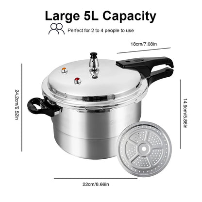 Small Pressure Cooker With Steaming Plate Household