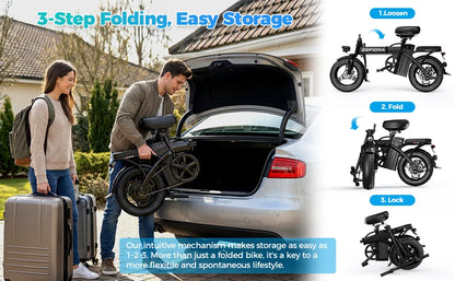 New 500W Adult Folding Electric Bike