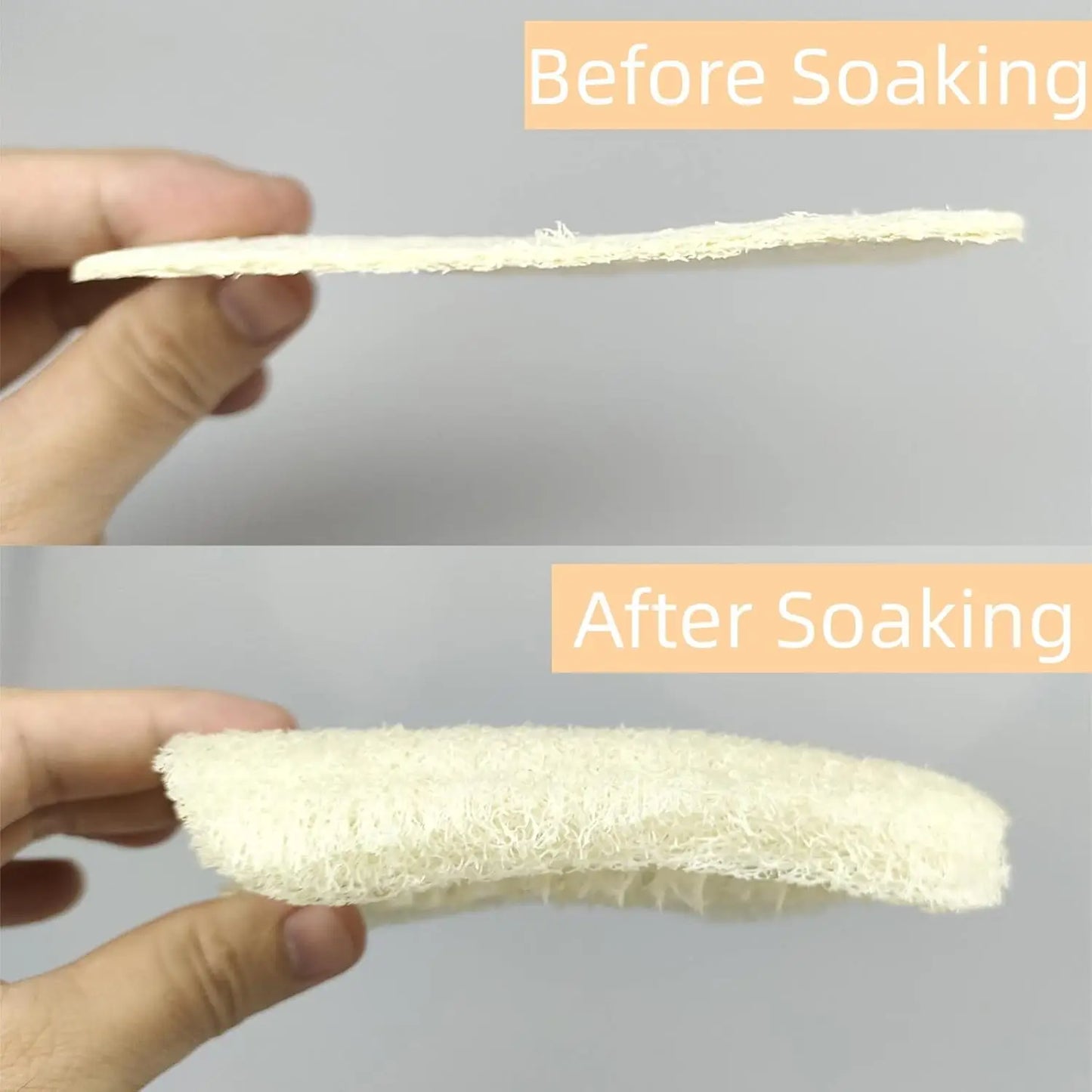 50 Pack Natural Loofah Dish Sponges