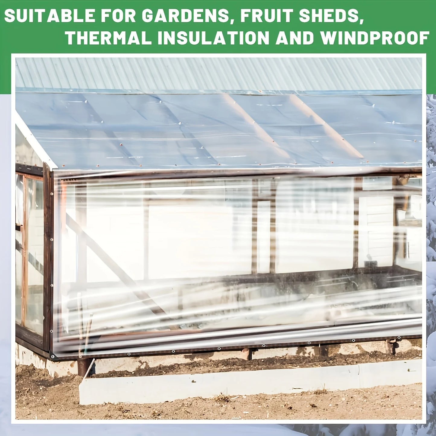 1 Thickened Transparent Waterproof Tarp