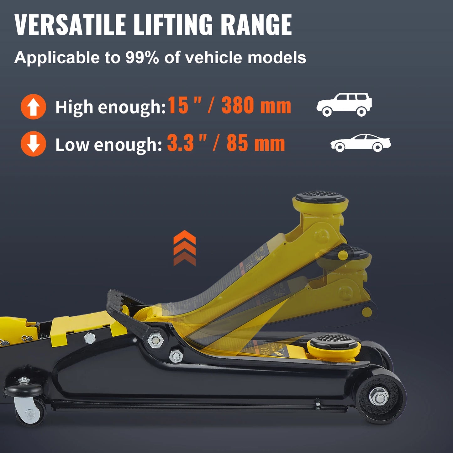 2.5T Hydraulic/Pnuematic Low Profile Floor Jack