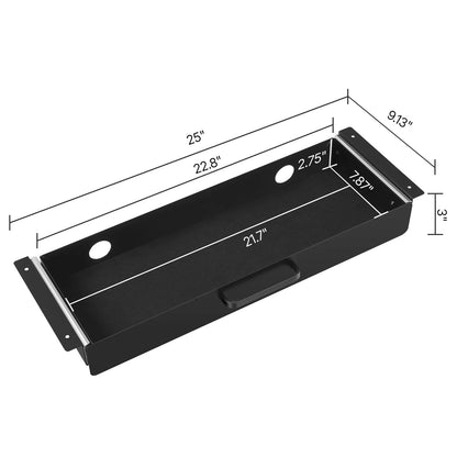 13in/22in Under Desk Slide Out Drawer