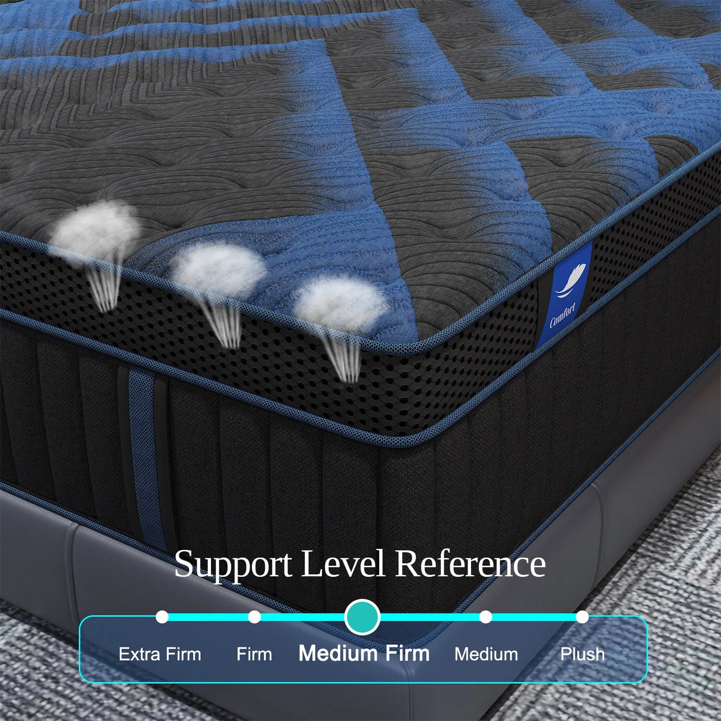 12" Gel Memory Foam Hybrid Pocket Spring Mattress