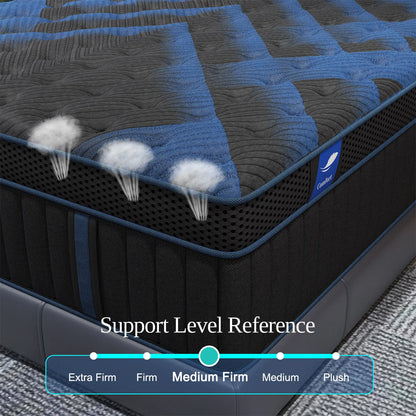 12" Gel Memory Foam Hybrid Pocket Spring Mattress