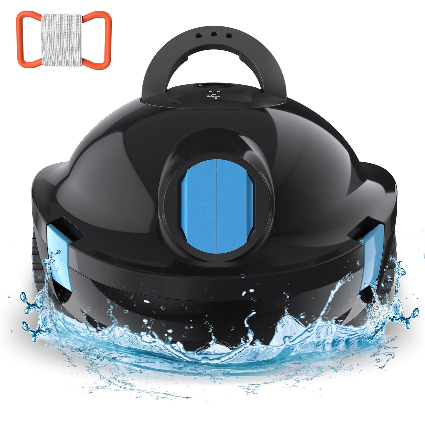 Cordless Robotic Pool Cleaner,90 Mins Runtime